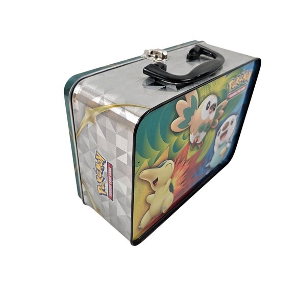Pokemon Arceus Collectible Tin Lunch Box Stickers Coin 3 Foil Cards Spring 2022 - Picture 7 of 16